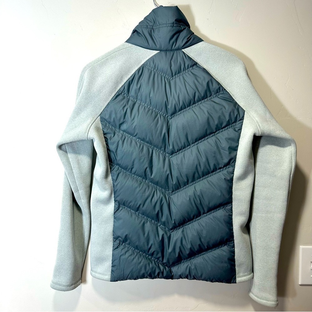 Marmot 700 Fill Down Knit Sleeves Zip Front Puffer Jacket, 700 down fill. - Picture 3 of 7